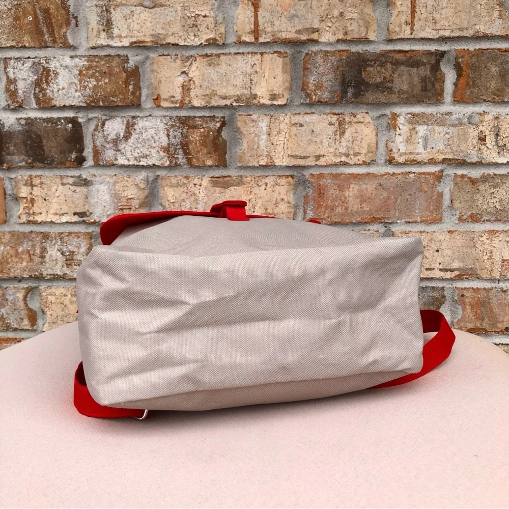 Tommy Hilfiger Red Tan Medium Size Snap/ Zipper Closure Women’s Backpack